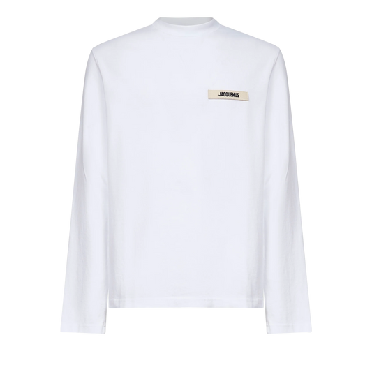Camiseta Blanco Jacquemus Le Tshirt Gros Grain Long Sleeves