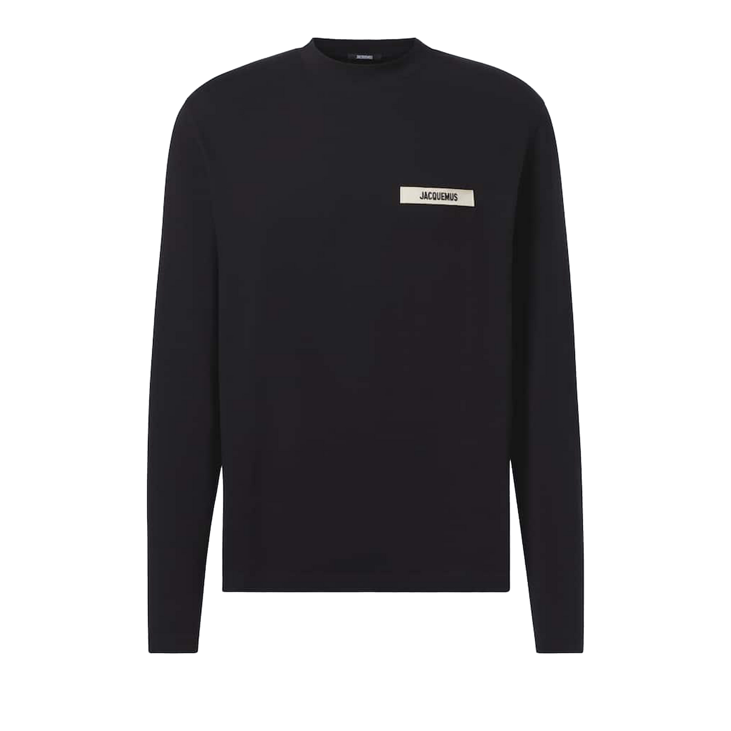 Camiseta Negro Jacquemus Le Tshirt Gros Grain Long Sleeves