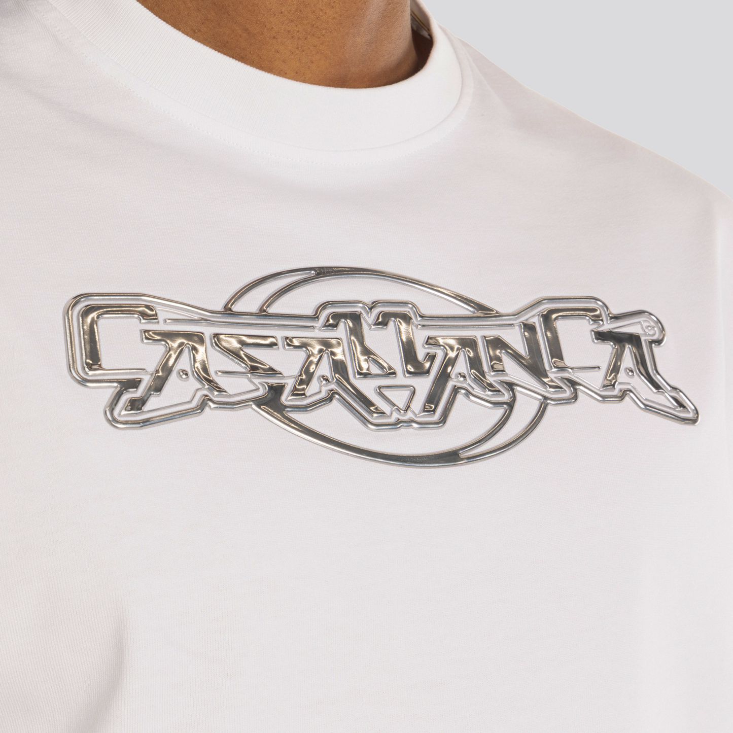 Camiseta Blanca Casablanca 3d Print Oversized