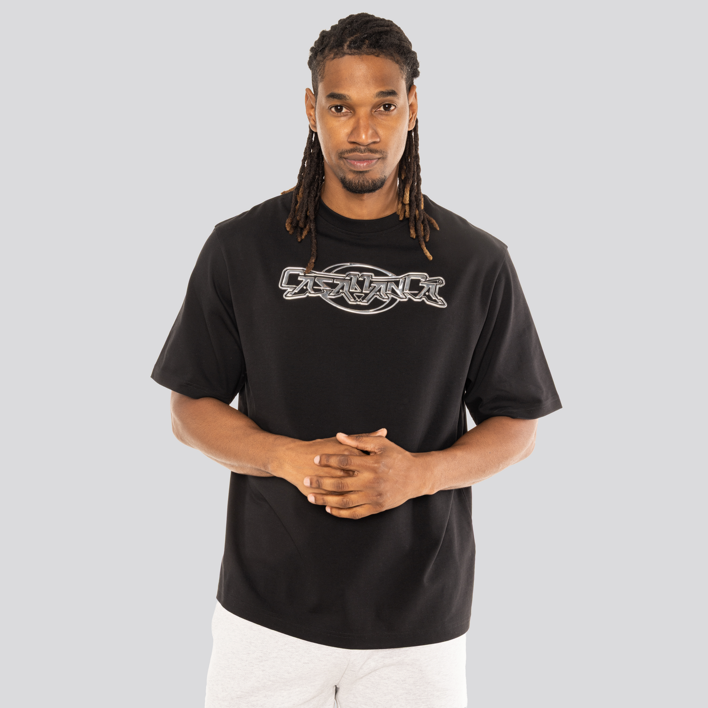 Camiseta Negra Casablanca 3d Print Oversized