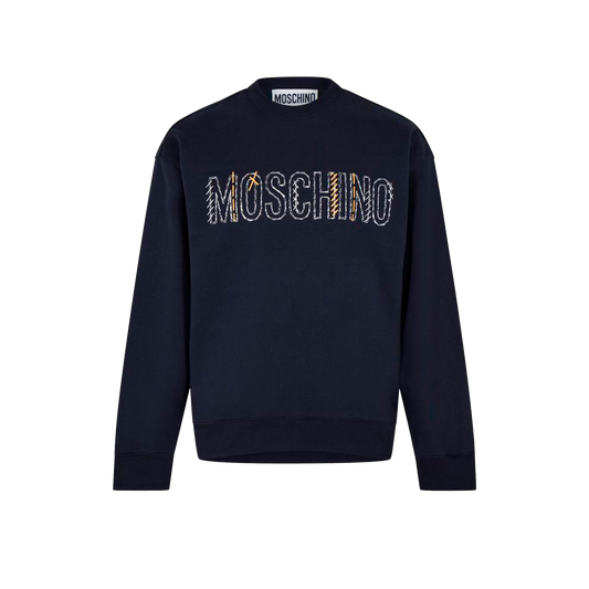 Buzo Negro Moschino Logo