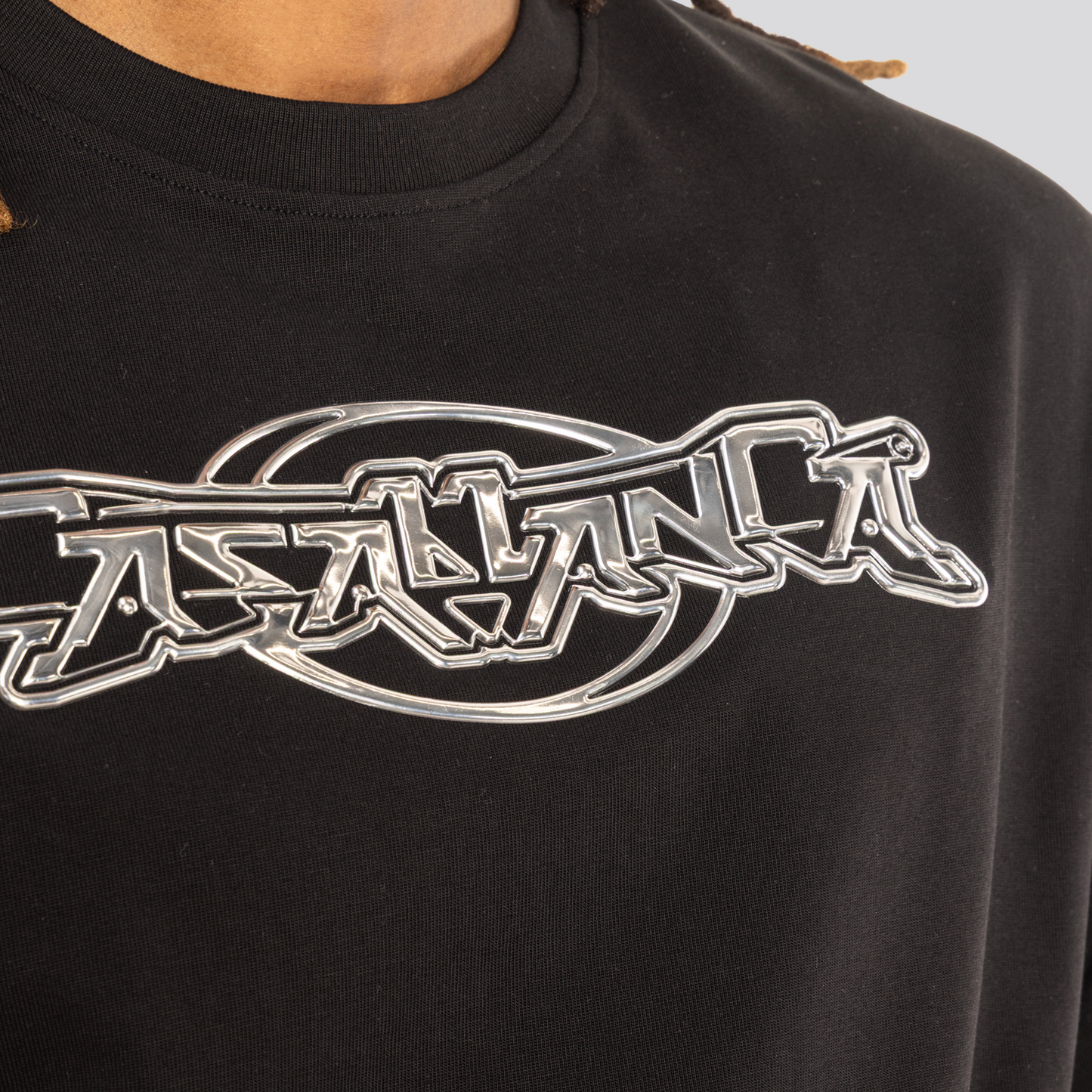 Camiseta Negra Casablanca 3d Print Oversized