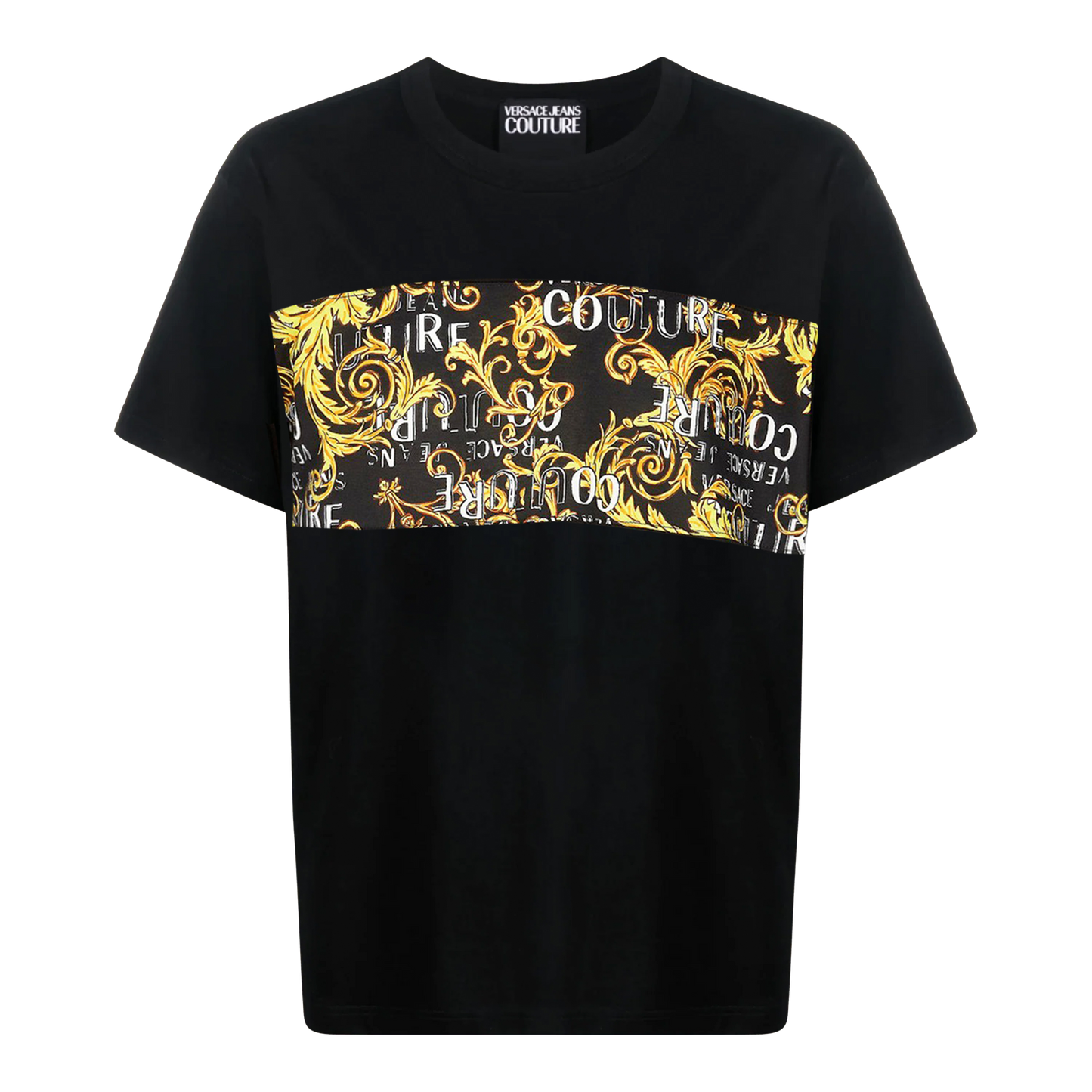 Camiseta Negra Versace Couture Baroque