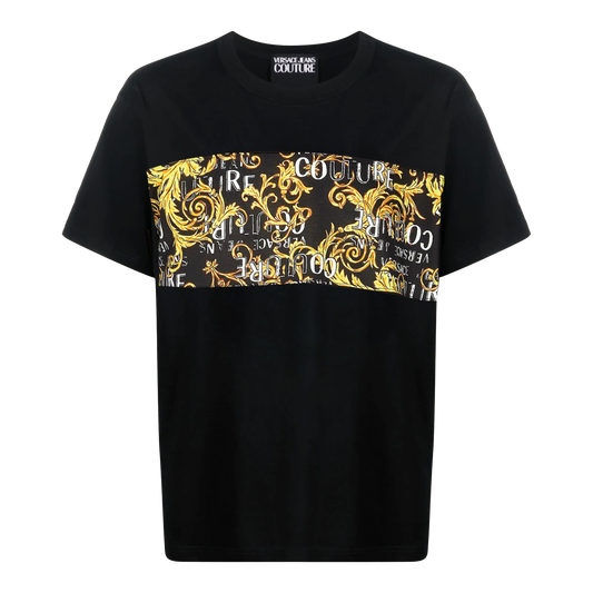 Camiseta Negra Versace Couture Baroque