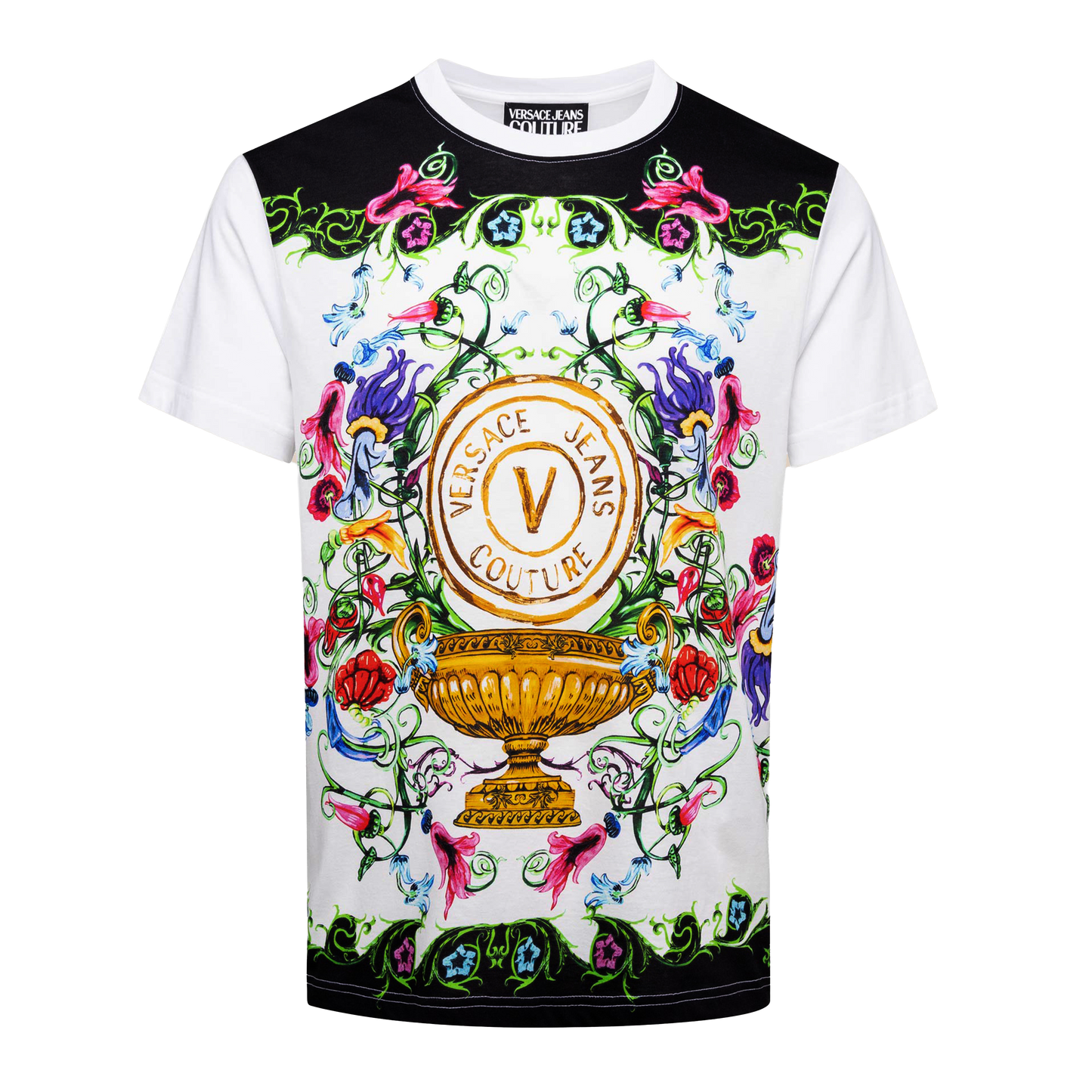 Camiseta Blanca Versace Couture Floral