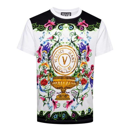 Camiseta Blanca Versace Couture Floral
