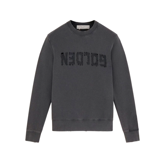Buzo Gris Golden Goose Distressedn Logo
