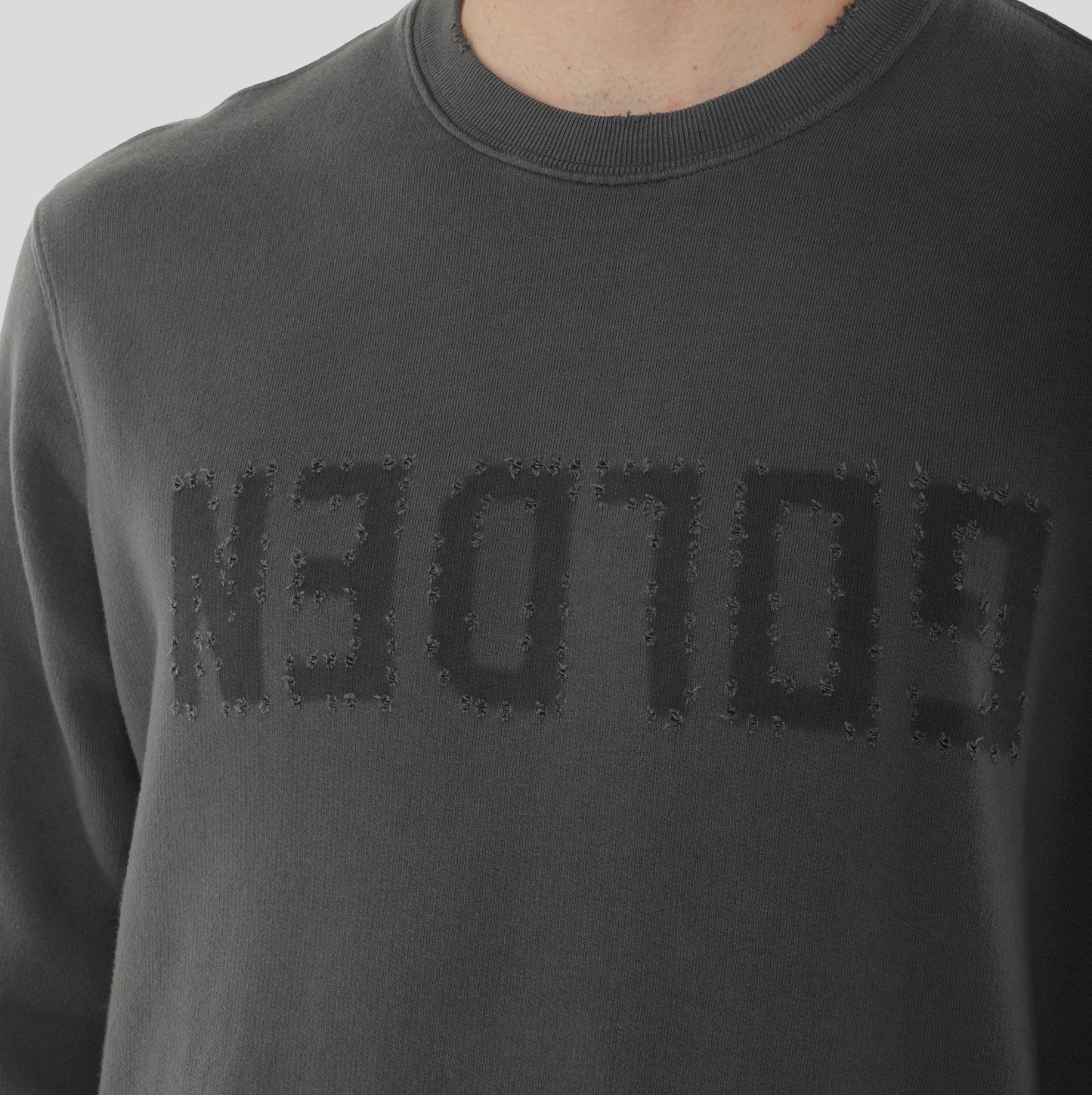 Buzo Gris Golden Goose Distressedn Logo