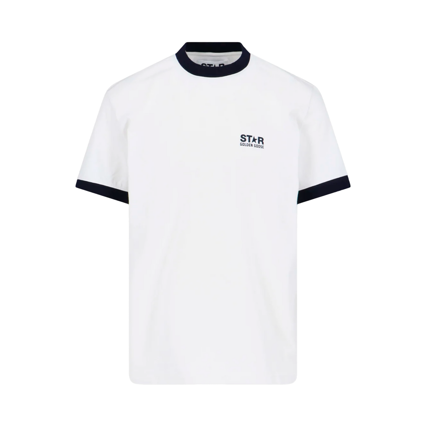 Camiseta Blanca Golden Goose Ribs
