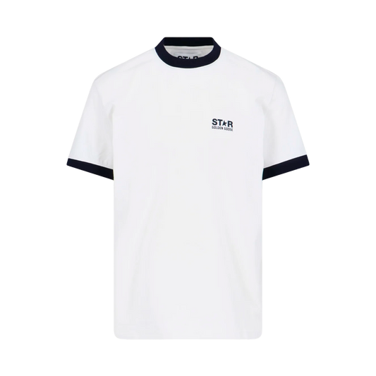Camiseta Blanca Golden Goose Ribs
