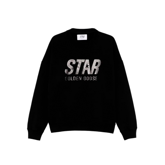 Buzo Negro Golden Goose Silver Star Logo