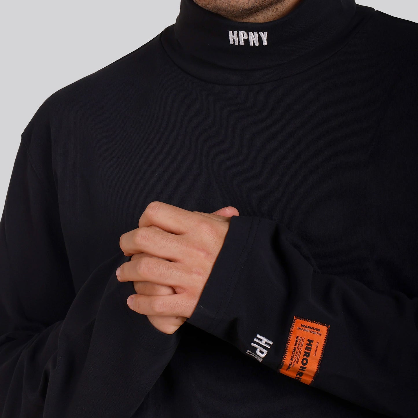 Suéter Negro Heron Preston HPNY Turtle Neck