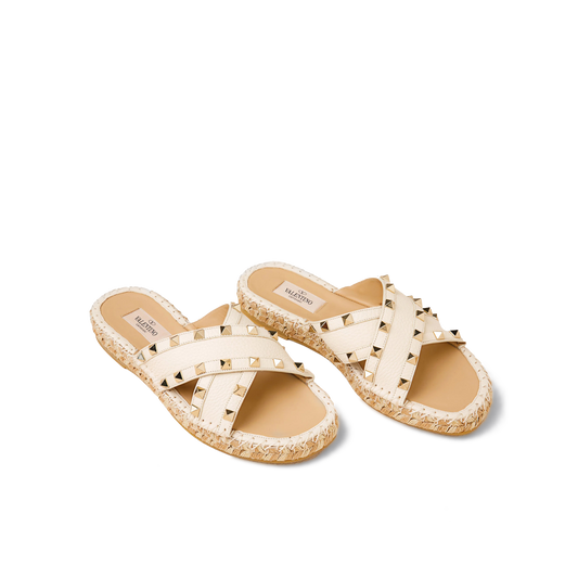 Sandalias Marfil Claro Alpargatas Valentino