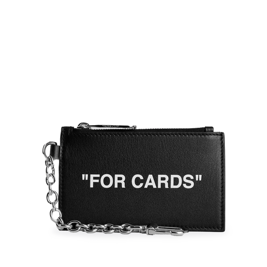 Tarjetero Negro Off-White Con Llavero