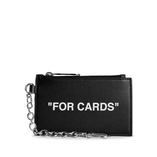Tarjetero Negro Off-White Con Llavero