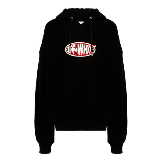 Hoodie Negro Off-White Crystals
