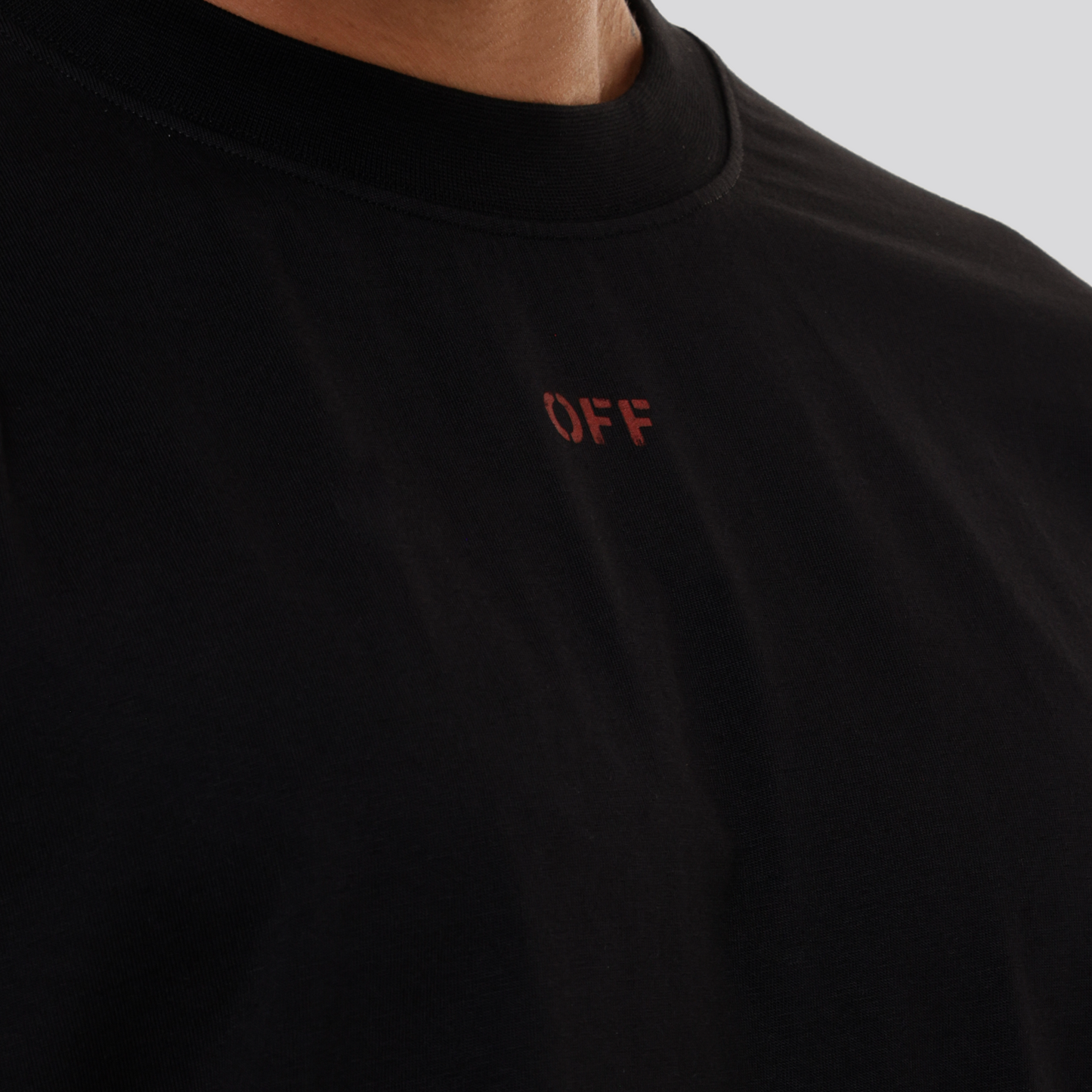 Camiseta Negra Rojo Off-White Off Stamp