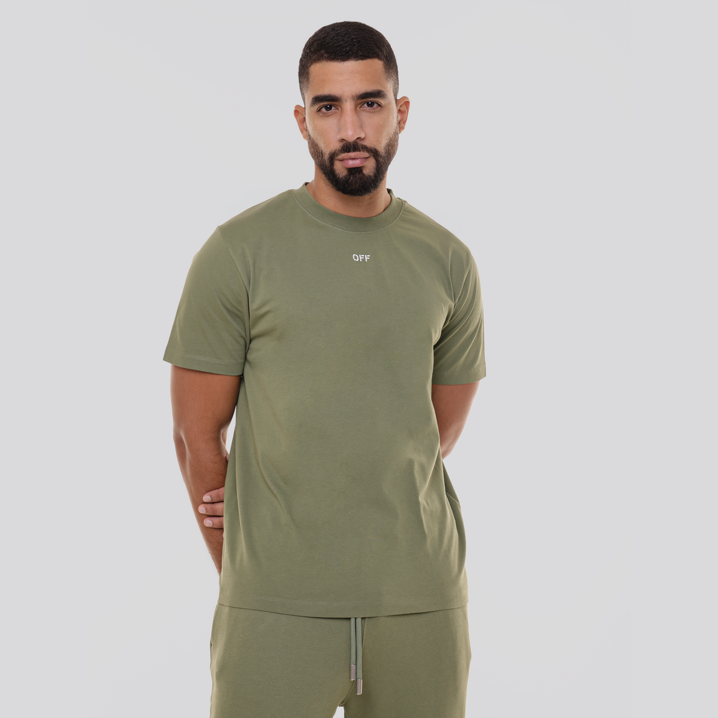 Camiseta Verde Off-White Stitch Arrow