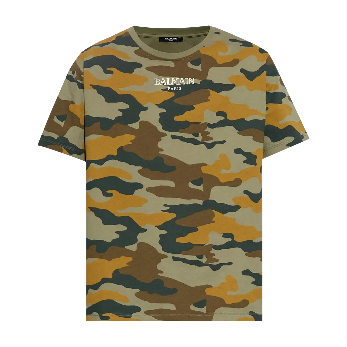 Camiseta Verde Balmain Camouflage