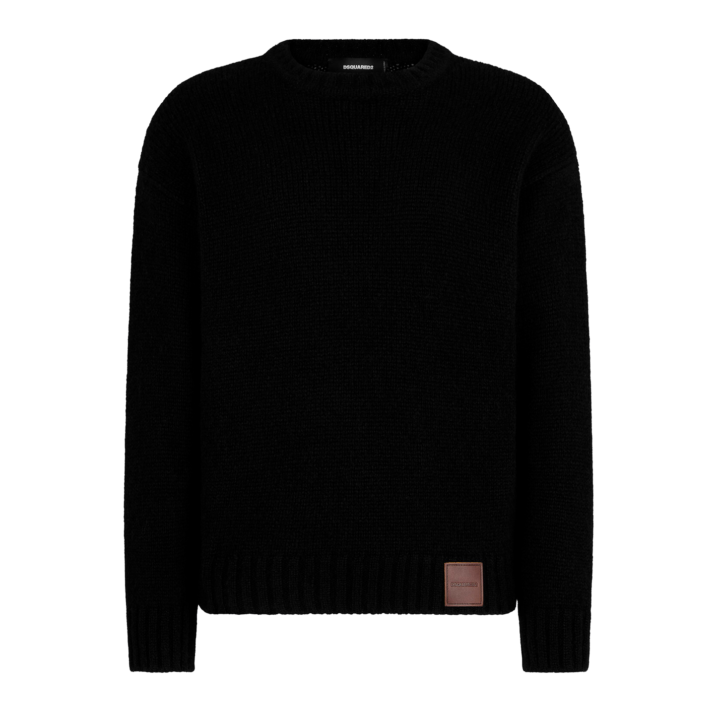 Suéter Negro Dsquared2 Leather Patch