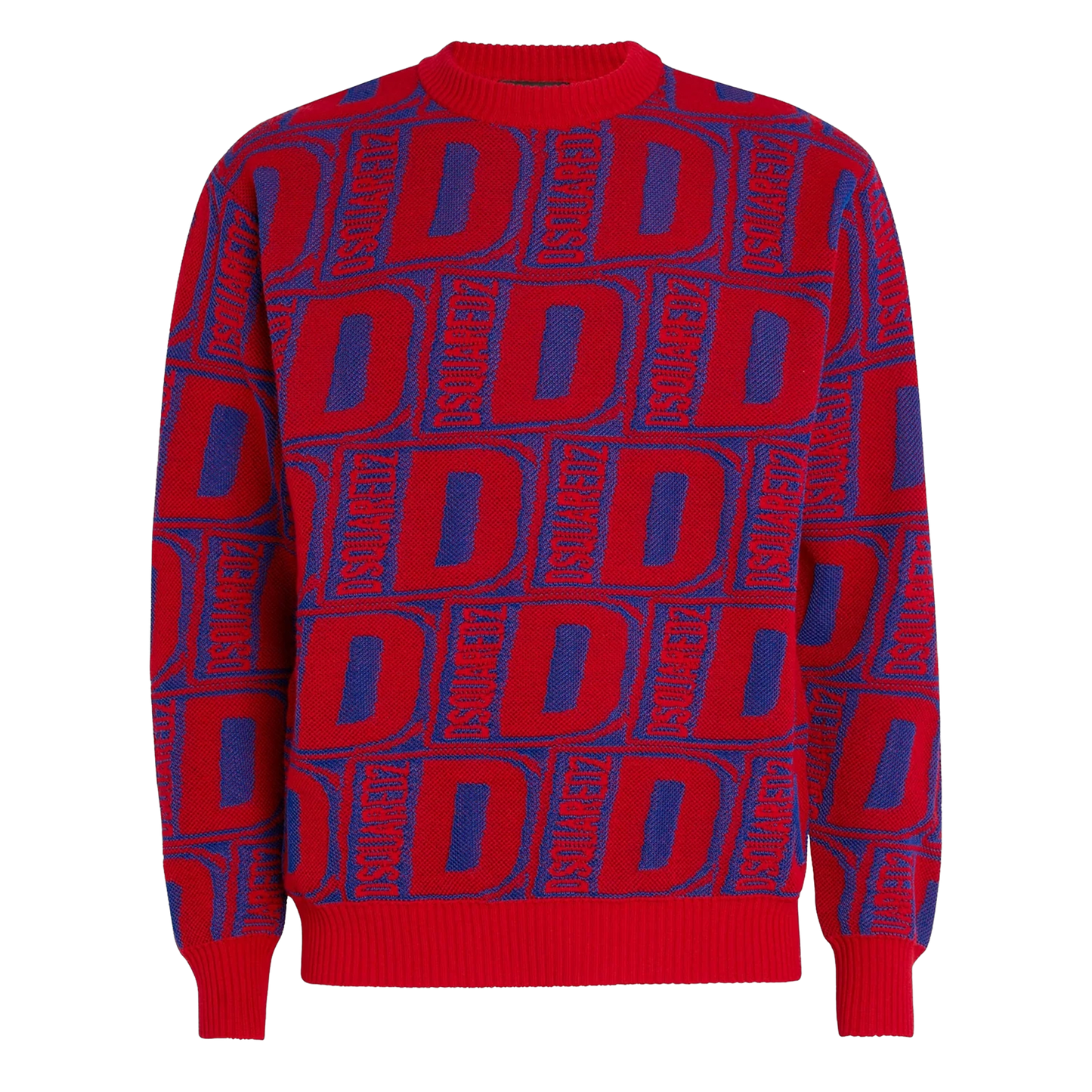 Suéter Red Blue Dsquared2 Multilogo