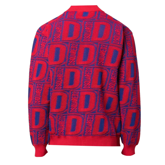 Suéter Red Blue Dsquared2 Multilogo