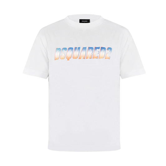 Camiseta Blanca Dsquared2 Multicolor Logo