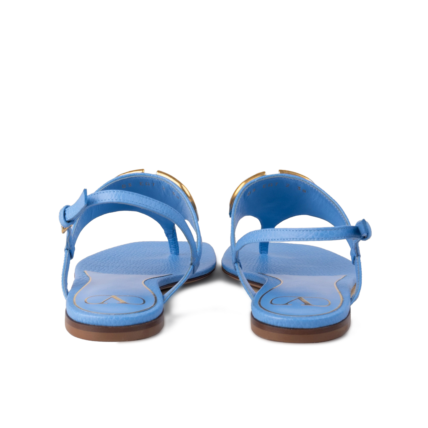 Sandalias Azul Valentino Gold Vlogo