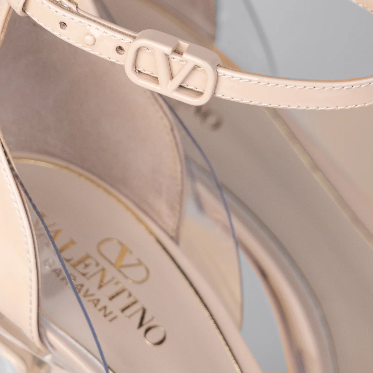 Tacones Poudre Transparente Valentino Tan-Go 155 mm