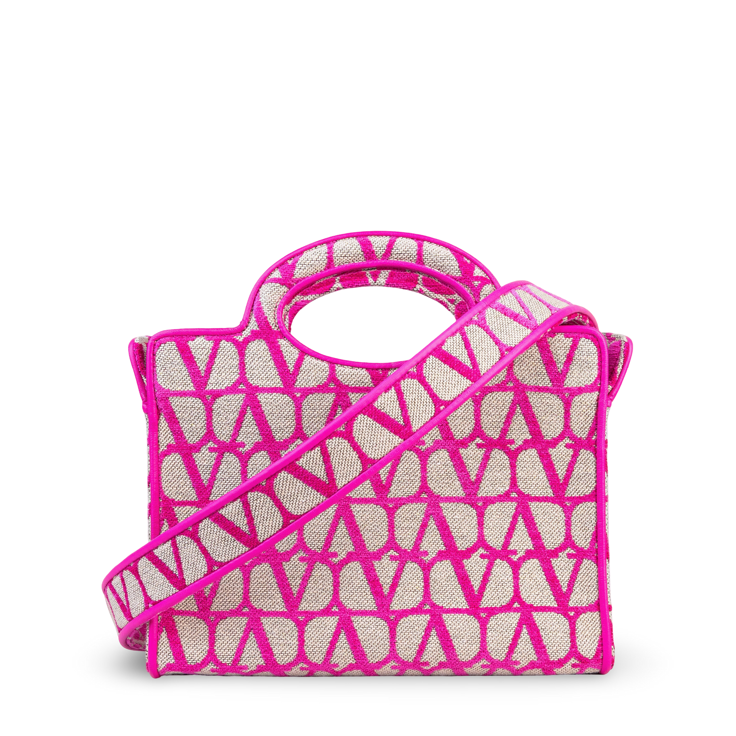 Cartera Beige Valentino Rosa Medium Iconographe