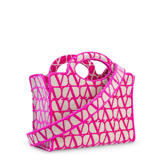 Cartera Beige Valentino Rosa Medium Iconographe