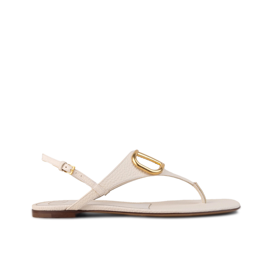 Sandalias Blancas Valentino Gold Vlogo