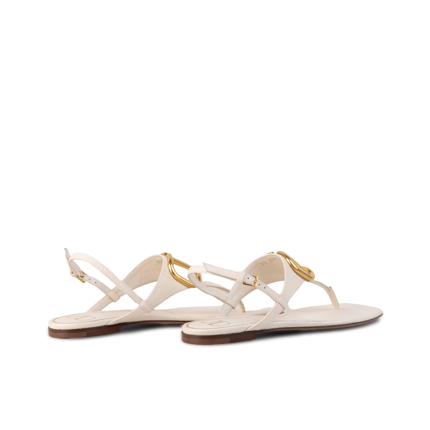 Sandalias Blancas Valentino Gold Vlogo