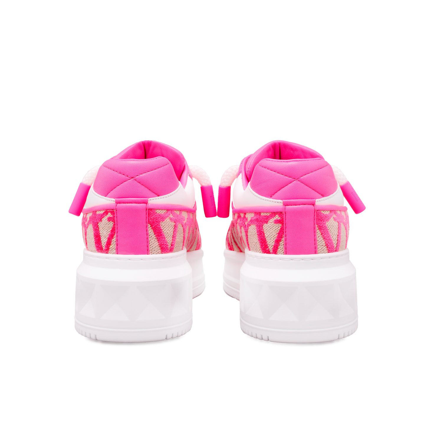 Sneakers Beige Rosado Valentino Vlogo Monogram