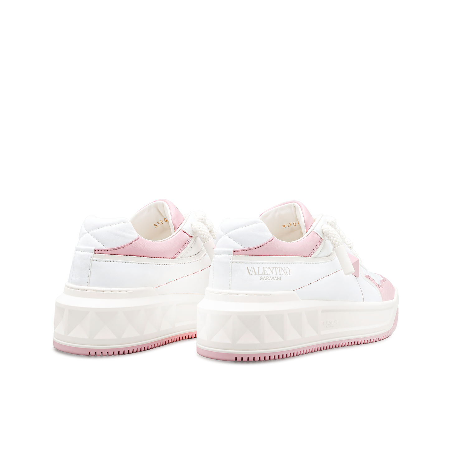 Sneakers Blancos Rosado Valentino Roman Stud