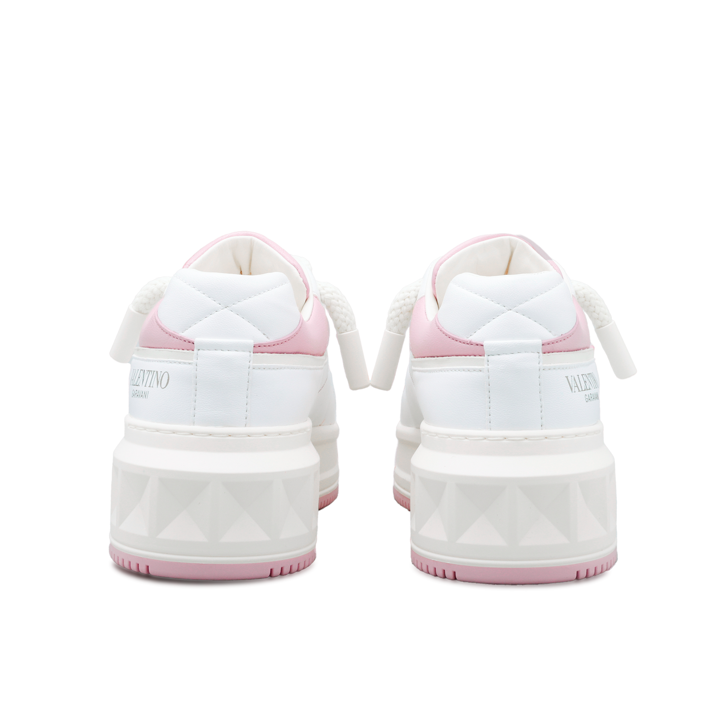 Sneakers Blancos Rosado Valentino Roman Stud