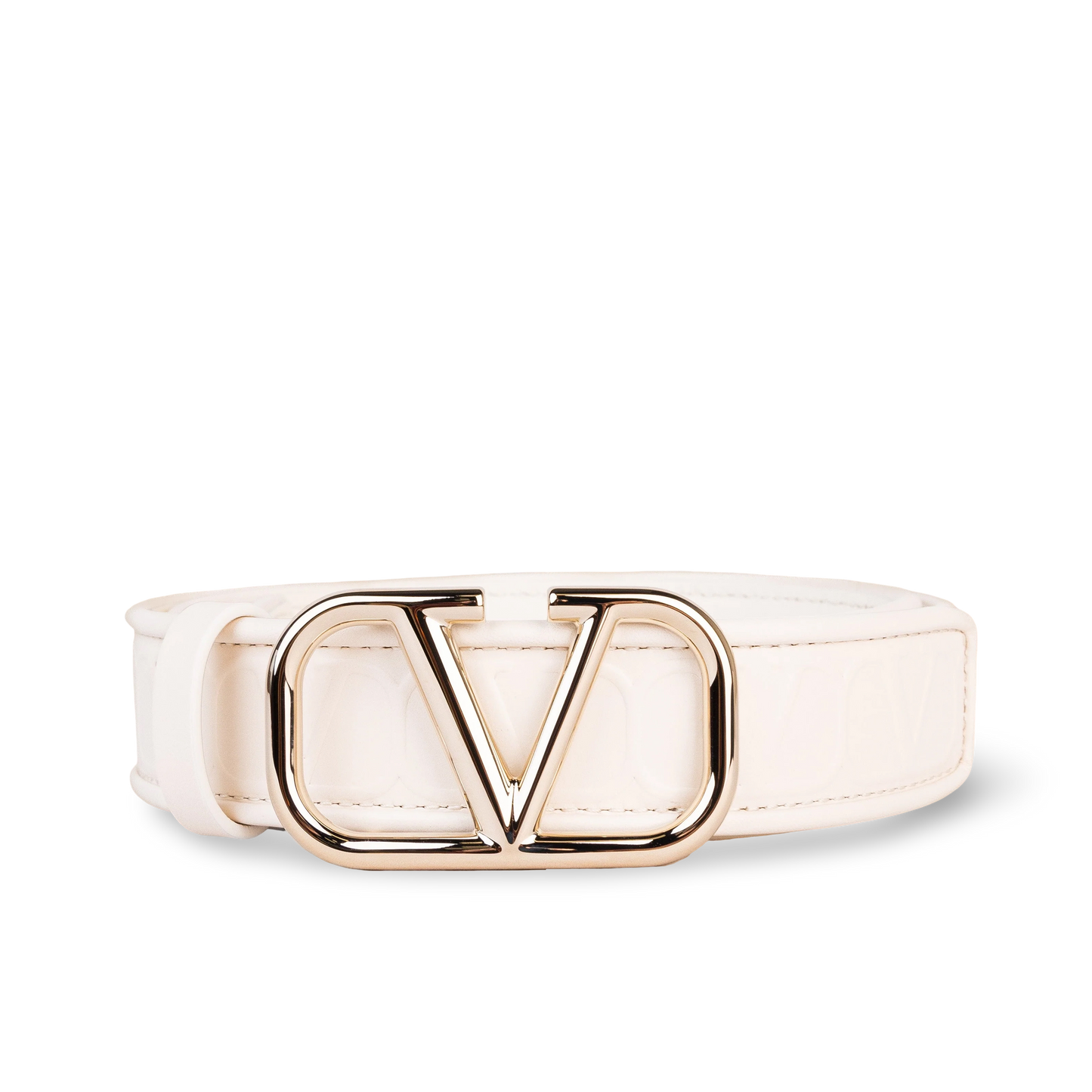 Cinturón Blanco Valentino Vlogo