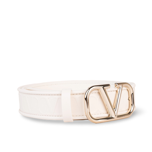 Cinturón Blanco Valentino Vlogo
