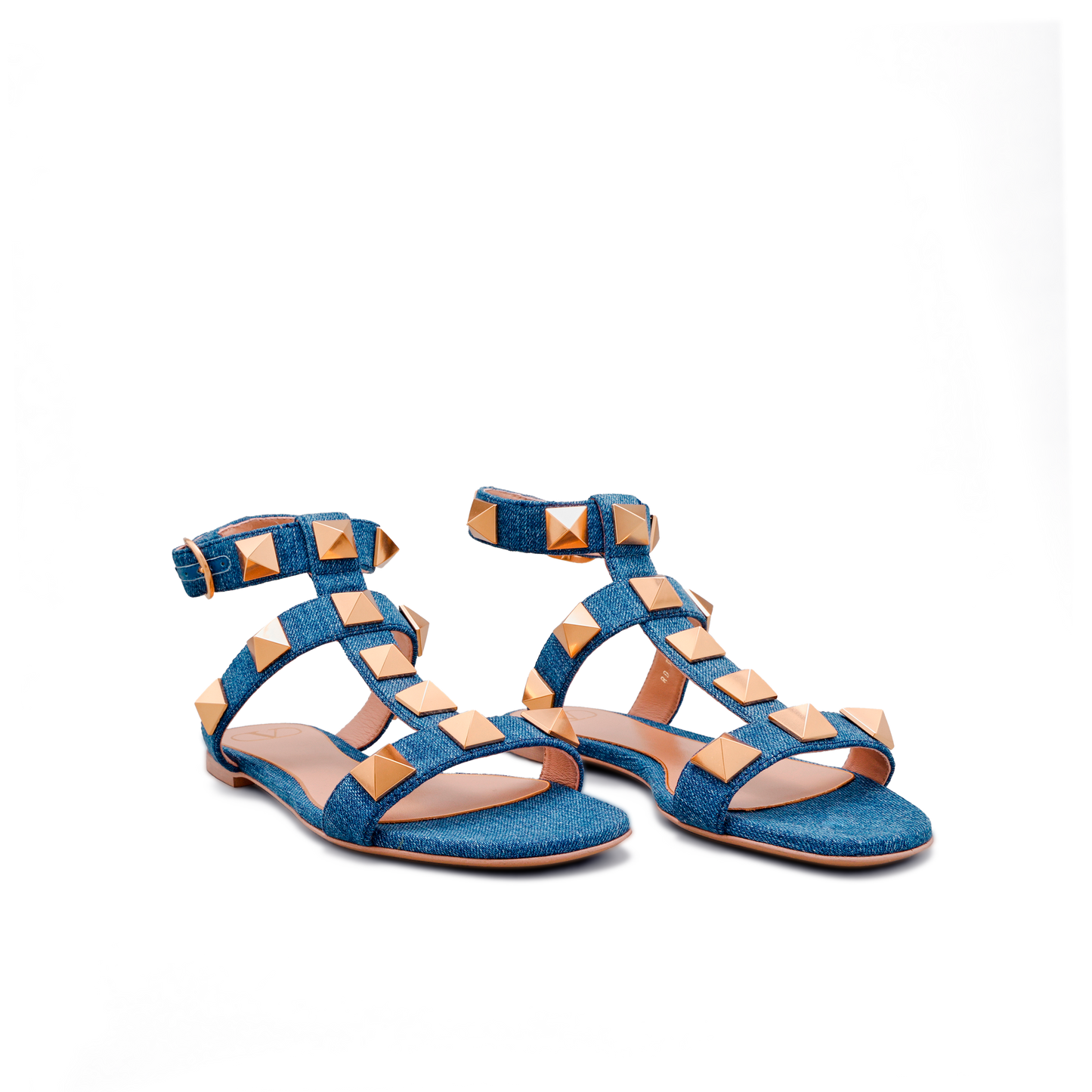 Sandalias Denim Valentino Roman Stud
