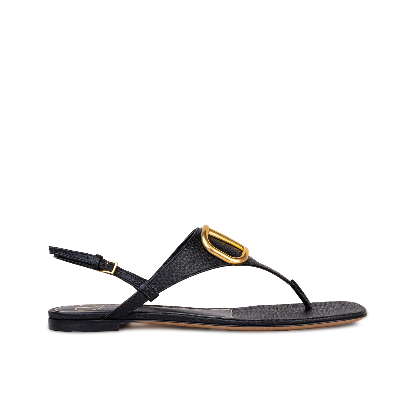 Sandalias Negras Valentino Gold Vlogo