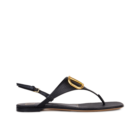 Sandalias Negras Valentino Gold Vlogo