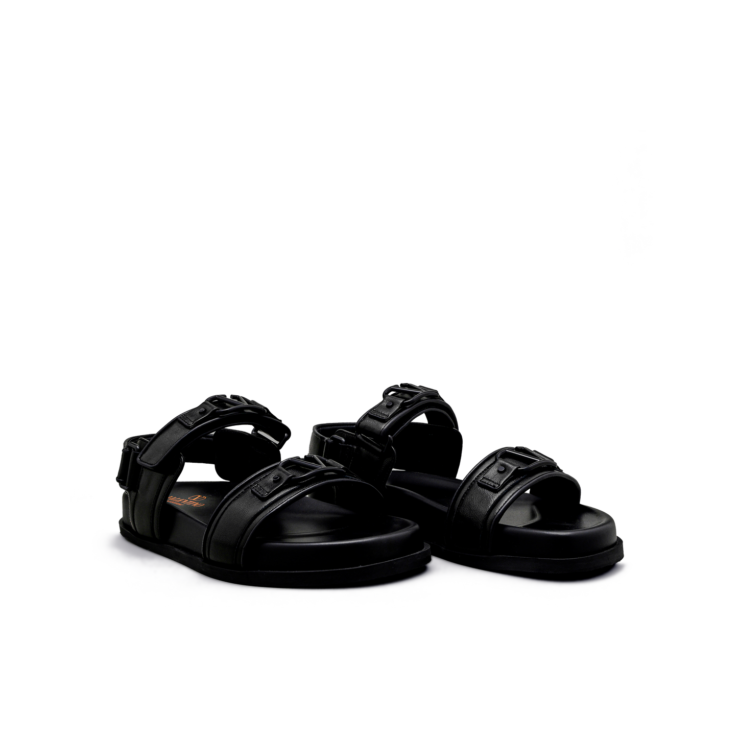 Sandalias Negro Valentino Vplaque