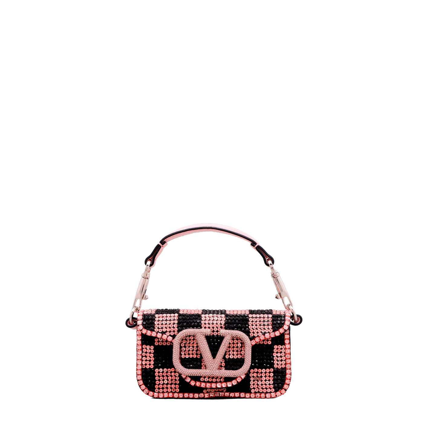 Cartera Rosada Valentino Crystal Rhinestones