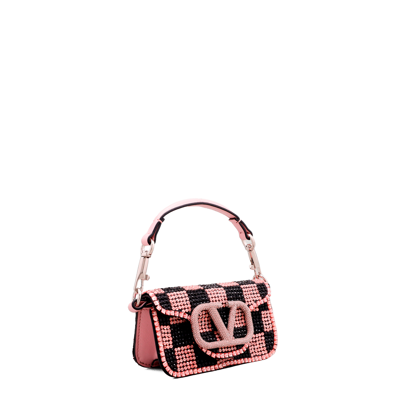 Cartera Rosada Valentino Crystal Rhinestones