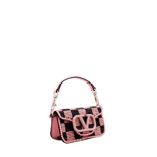 Cartera Rosada Valentino Crystal Rhinestones