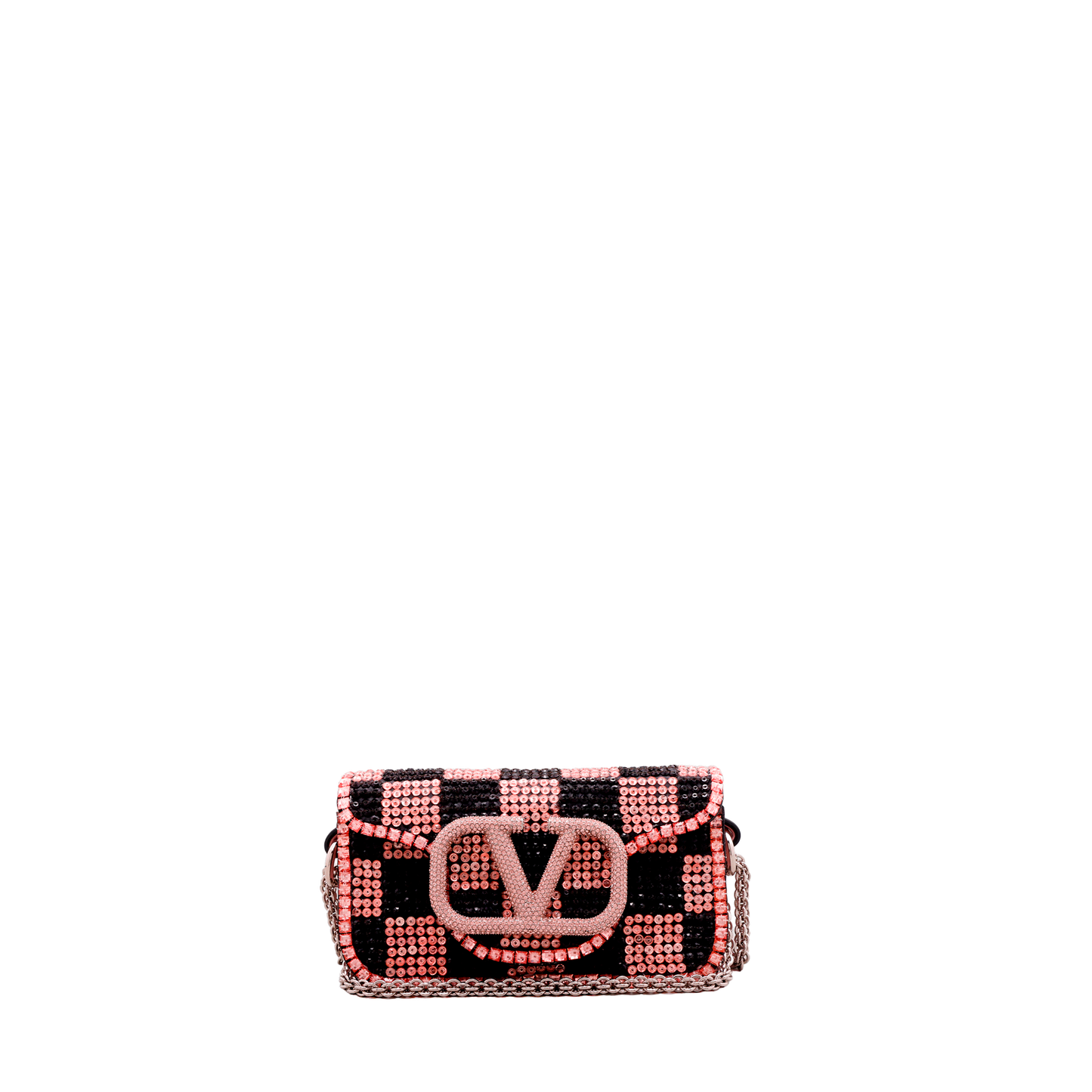 Cartera Rosada Valentino Crystal Rhinestones