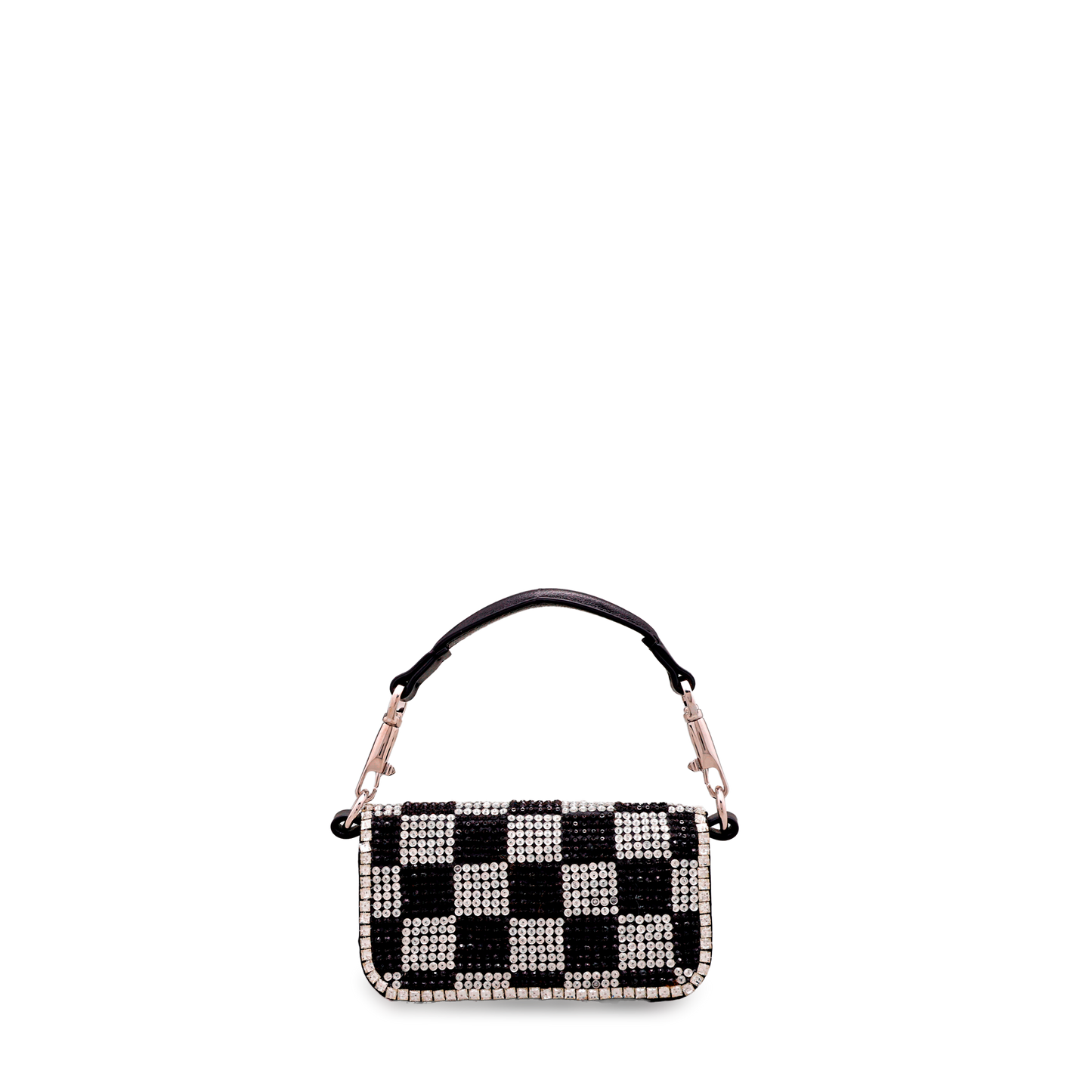 Cartera Negra Valentino Crystal Rhinestones