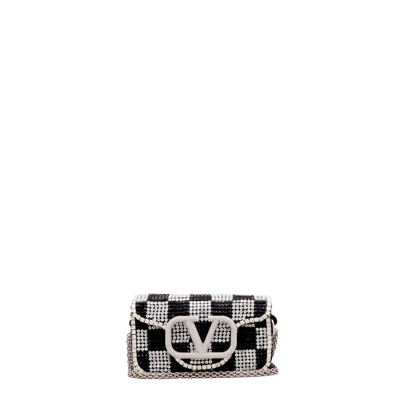 Cartera Negra Valentino Crystal Rhinestones