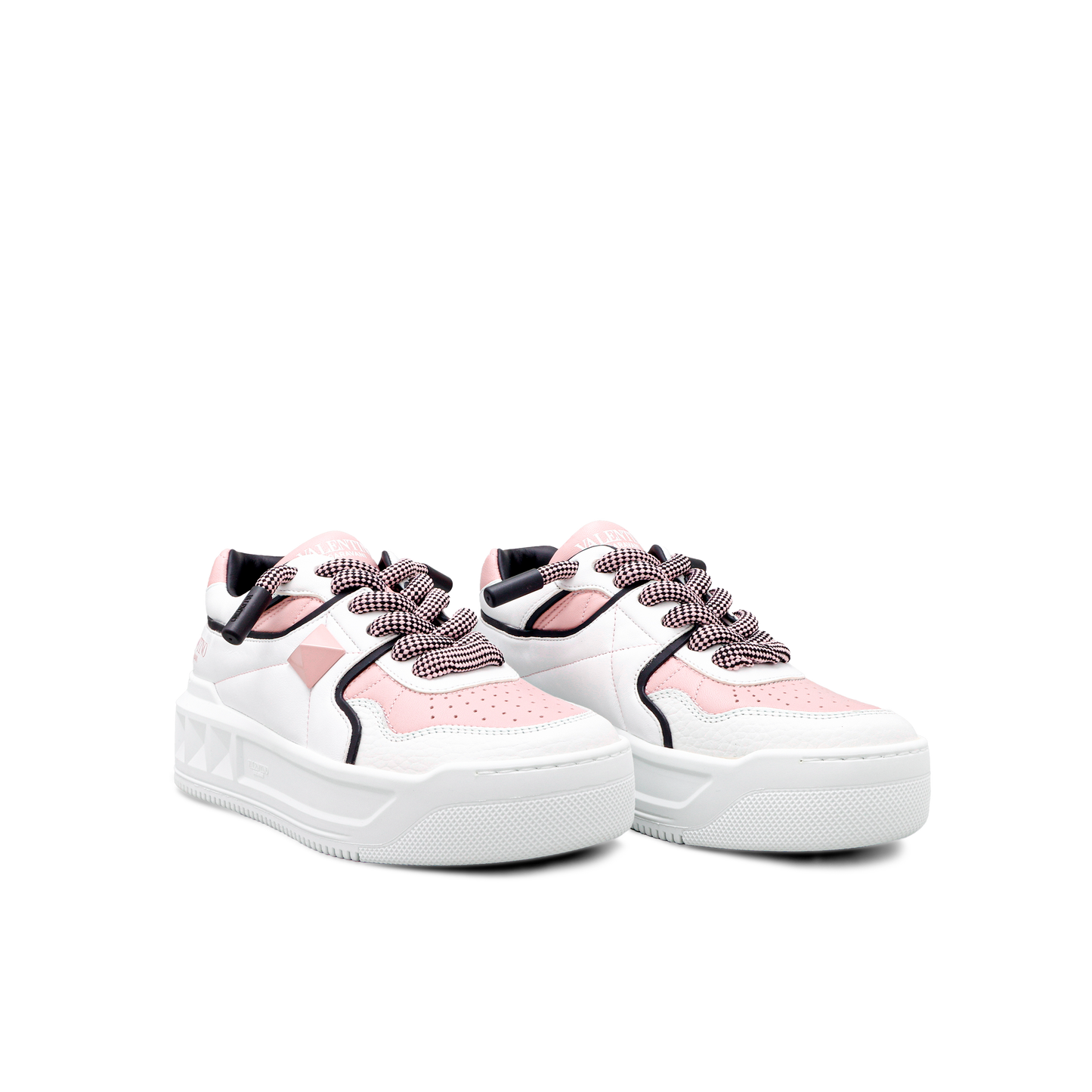 Sneakers Blancos Rosado Valentino One Stud