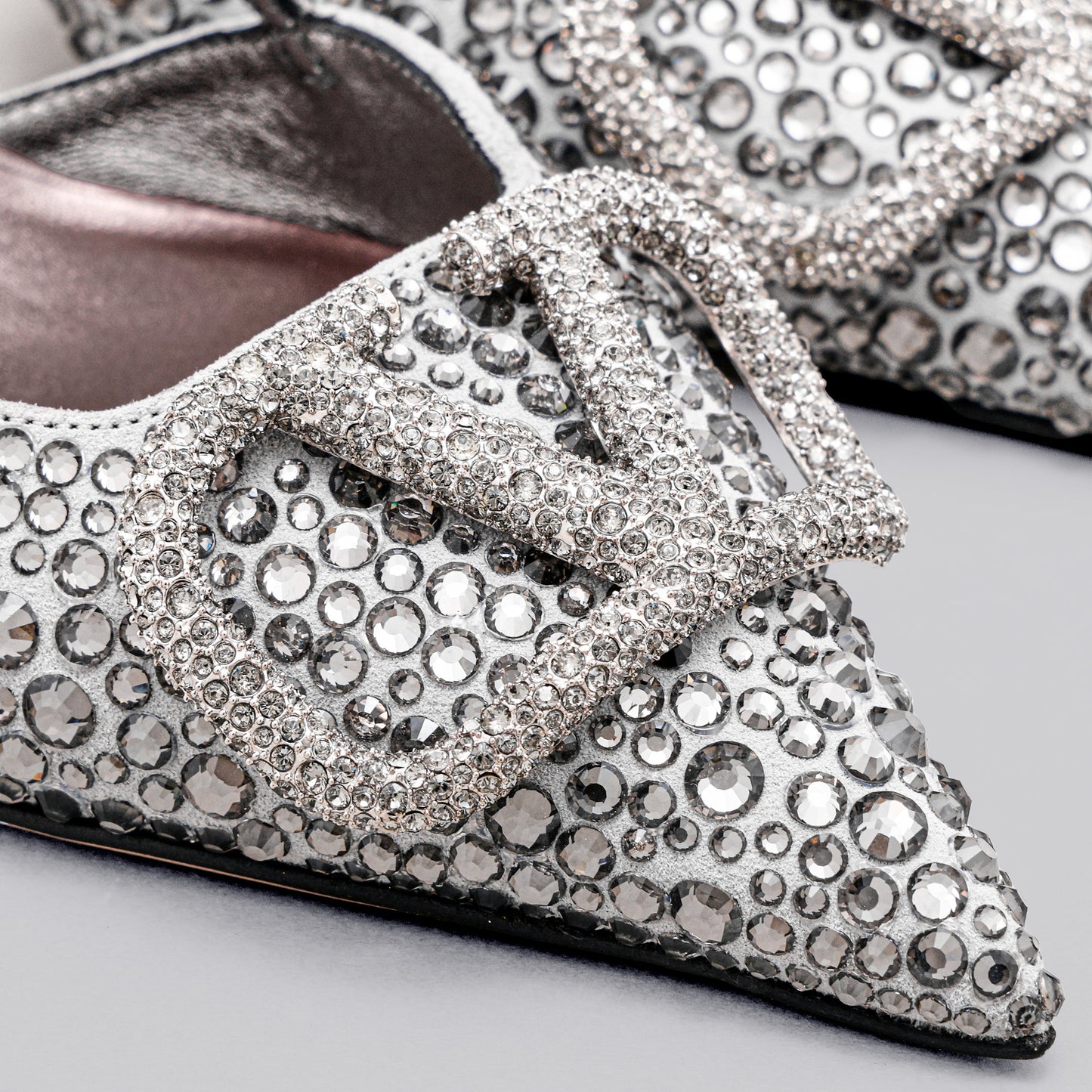 Sandalias de Tacón Negro Valentino Crystals 80Mm